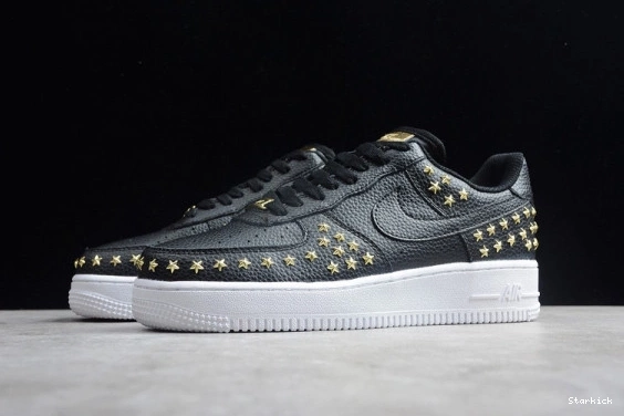 AR0639-001 1 STARS FORCE LOW BLACK AIR NIKE 0908